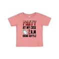 thumbnail image 1 of Inktastic Party at My Crib 2 A.m. Bring Bottle Baby Humor Boys or Girls Baby T-Shirt, 1 of 5