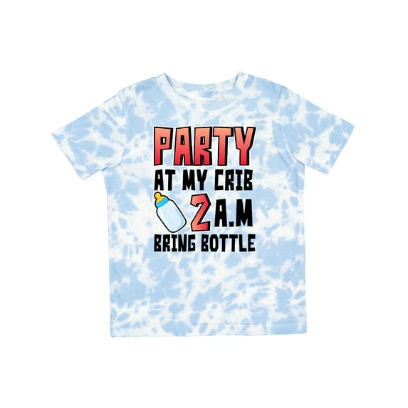 Inktastic Party at My Crib 2 A.m. Bring Bottle Baby Humor Boys or Girls Toddler T-Shirt