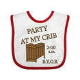 thumbnail image 1 of Inktastic Party at My Crib Boys or Girls Baby Bib, 1 of 4