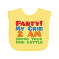 thumbnail image 1 of Inktastic Party at My Crib Boys or Girls Baby Bib, 1 of 4