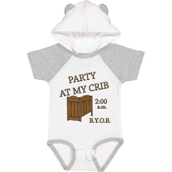 Inktastic Party at My Crib Boys or Girls Baby Bodysuit