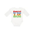 thumbnail image 1 of Inktastic Party at My Crib Boys or Girls Long Sleeve Baby Bodysuit, 1 of 5
