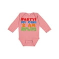 thumbnail image 1 of Inktastic Party at My Crib Boys or Girls Long Sleeve Baby Bodysuit, 1 of 5