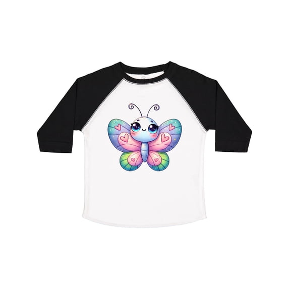 Inktastic Pastel Butterfly with Hearts Girls Toddler T-Shirt