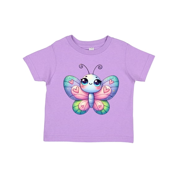 Inktastic Pastel Butterfly with Hearts Girls Toddler T-Shirt