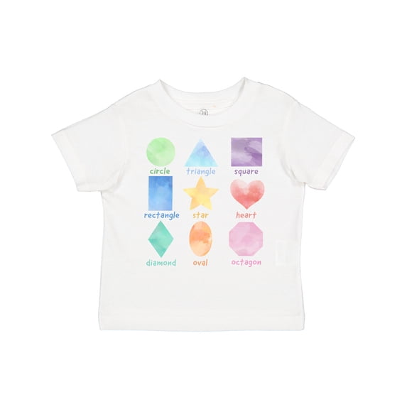 Inktastic Pastel Colored Shapes Boys or Girls Toddler T-Shirt