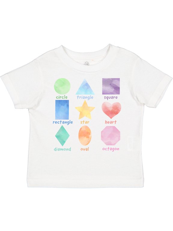 Pastel Colored Shapes Boys or Girls Toddler T-Shirt
