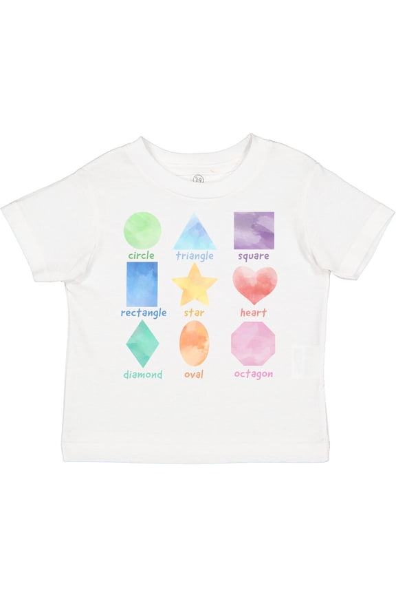Pastel Colored Shapes Boys or Girls Toddler T-Shirt