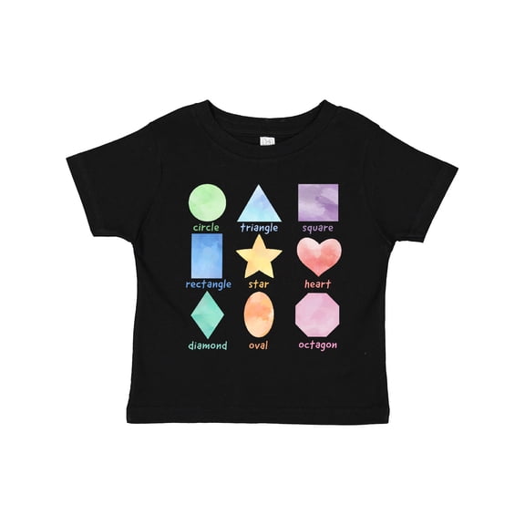 Inktastic Pastel Colored Shapes Boys or Girls Toddler T-Shirt