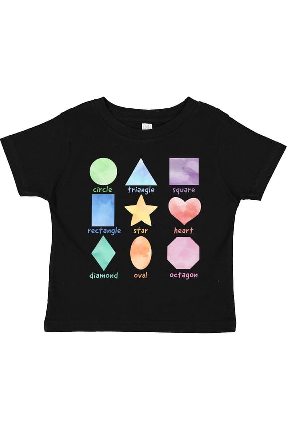 Pastel Colored Shapes Boys or Girls Toddler T-Shirt