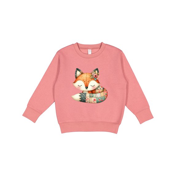 Inktastic Patchwork Fox Toddler Sweatshirt