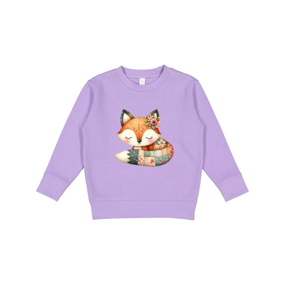 Inktastic Patchwork Fox Toddler Sweatshirt