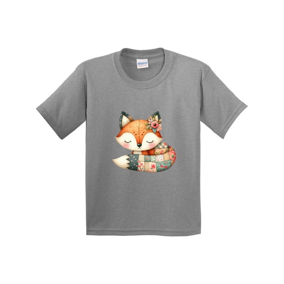 Inktastic Patchwork Fox Youth T-Shirt