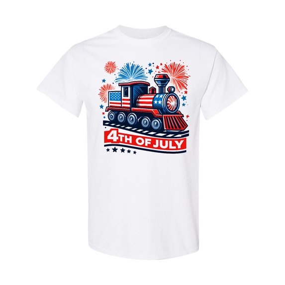 Inktastic Patriotic 4th of July Train T-Shirt