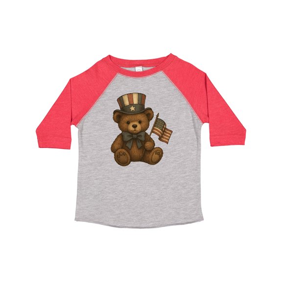 Inktastic Patriotic Bear USA Boys or Girls Toddler T-Shirt