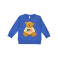 thumbnail image 1 of Inktastic Patriotic Bear with American Flag Sweater Toddler Sweatshirt, 1 of 4