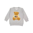 thumbnail image 1 of Inktastic Patriotic Bear with American Flag Sweater Toddler Sweatshirt, 1 of 4