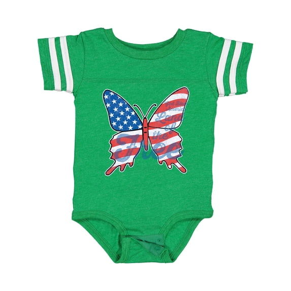 Inktastic Patriotic Butterfly Girls Baby Bodysuit