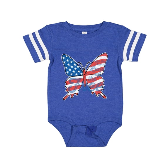 Inktastic Patriotic Butterfly Girls Baby Bodysuit