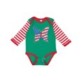 thumbnail image 1 of Inktastic Patriotic Butterfly Girls Long Sleeve Baby Bodysuit, 1 of 5