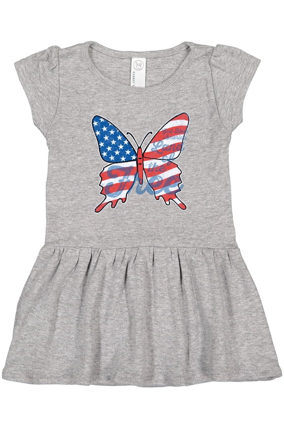 Patriotic Butterfly Girls Toddler Dress