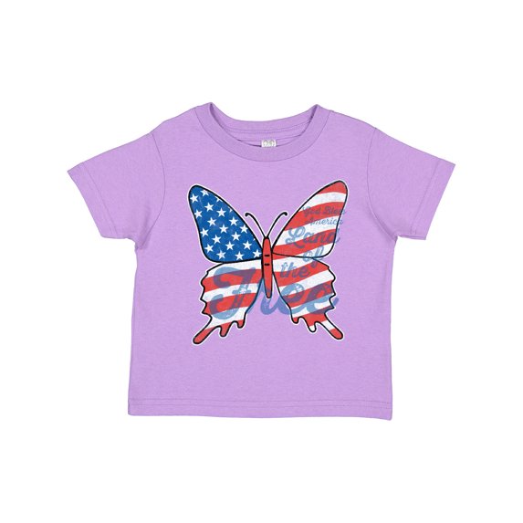 Inktastic Patriotic Butterfly Girls Toddler T-Shirt
