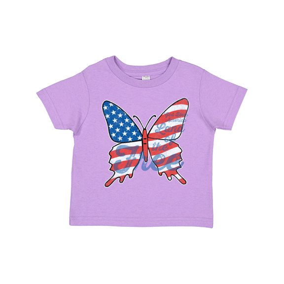 Inktastic Patriotic Butterfly Girls Toddler T-Shirt