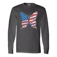 thumbnail image 1 of Inktastic Patriotic Butterfly Long Sleeve T-Shirt, 1 of 5
