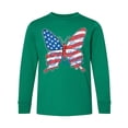 thumbnail image 1 of Inktastic Patriotic Butterfly Long Sleeve Youth T-Shirt, 1 of 5