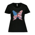thumbnail image 1 of Inktastic Patriotic Butterfly Women's Plus Size T-Shirt, 1 of 5