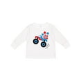 thumbnail image 1 of Inktastic Patriotic Monster Truck with Red and Blue Stars Boys or Girls Long Sleeve Toddler T-Shirt, 1 of 5