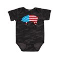 thumbnail image 1 of Inktastic Patriotic Pig Boys or Girls Baby Bodysuit, 1 of 5