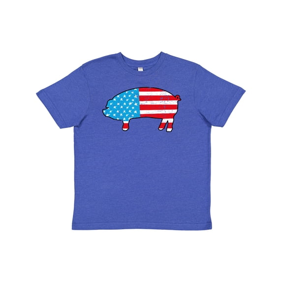 Inktastic Patriotic Pig Youth T-Shirt