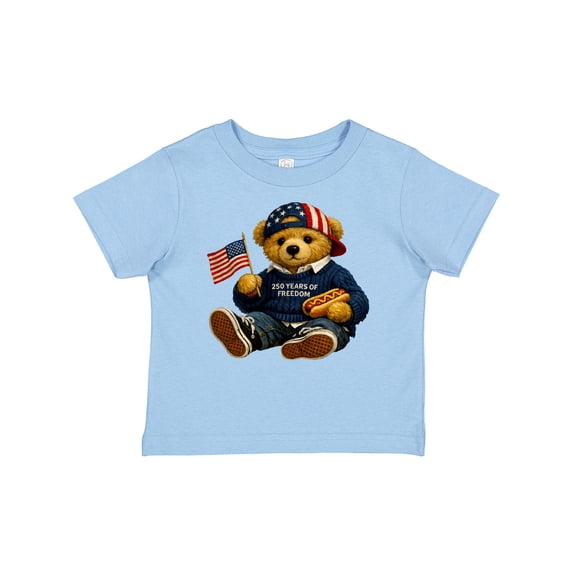 Inktastic Patriotic Teddy Bear 250 Years Celebration Boys or Girls Baby T-Shirt