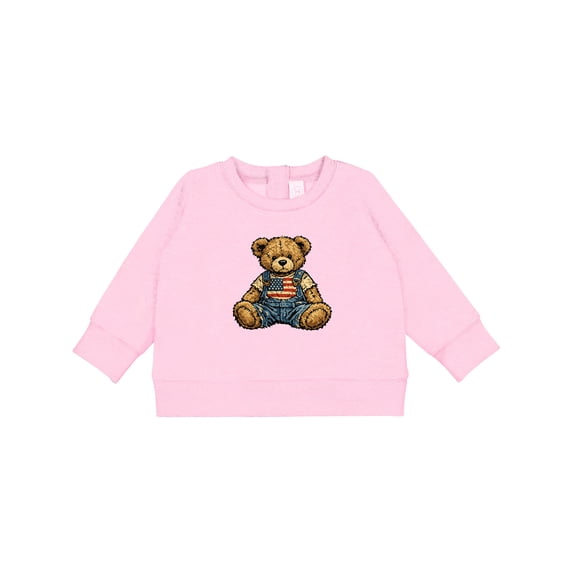 Inktastic Patriotic Teddy Bear Baby Sweatshirt