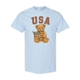 thumbnail image 1 of Inktastic Patriotic USA Teddy Bear with American Flag T-Shirt, 1 of 5