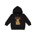 thumbnail image 1 of Inktastic Patriotic USA Teddy Bear with American Flag Toddler Hoodie, 1 of 4