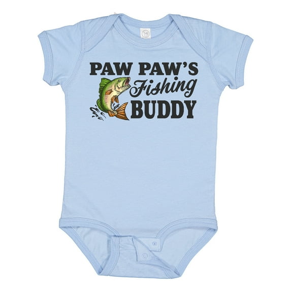 Inktastic Paw Paw's Fishing Buddy Boys Baby Bodysuit