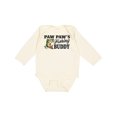 thumbnail image 1 of Inktastic Paw Paw's Fishing Buddy Boys Long Sleeve Baby Bodysuit, 1 of 5