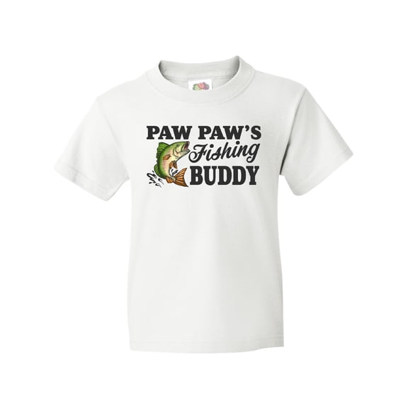 Inktastic Paw Paw's Fishing Buddy Youth T-Shirt