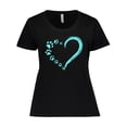thumbnail image 1 of Inktastic Paw Print Heart Women's Plus Size T-Shirt, 1 of 5