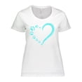thumbnail image 1 of Inktastic Paw Print Heart Women's Plus Size T-Shirt, 1 of 5