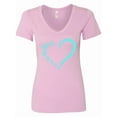 thumbnail image 1 of Inktastic Paw Print Heart Women's V-Neck T-Shirt, 1 of 5