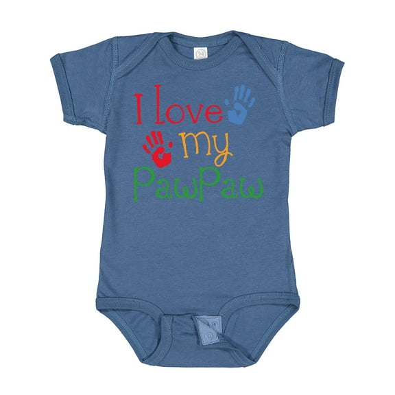 Inktastic Pawpaw Grandkids Handprints Boys or Girls Baby Bodysuit