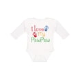 thumbnail image 1 of Inktastic Pawpaw Grandkids Handprints Boys or Girls Long Sleeve Baby Bodysuit, 1 of 5