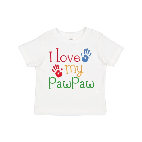 Inktastic PawPaw Grandkids Handprints Boys or Girls Toddler T-Shirt