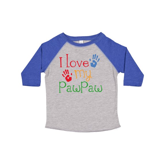 Inktastic PawPaw Grandkids Handprints Boys or Girls Toddler T-Shirt