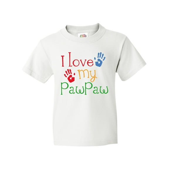 Inktastic PawPaw Grandkids Handprints Youth T-Shirt