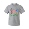 thumbnail image 1 of Inktastic PawPaw Grandkids Handprints Youth T-Shirt, 1 of 5