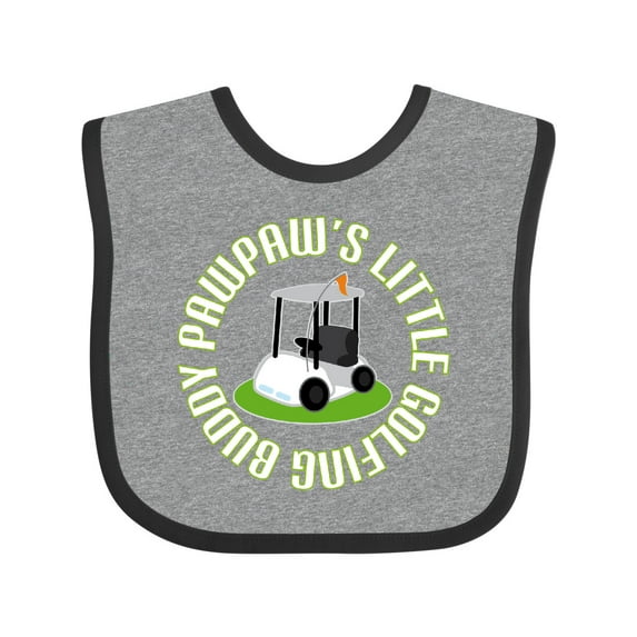 Inktastic Pawpaw Little Golfing Buddy Boys Baby Bib